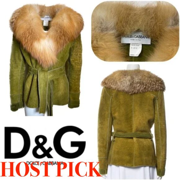 Auc Dolce & Gabbana shipskin/fox Fur Jacket - Picture 1 of 16